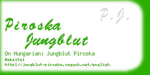 piroska jungblut business card